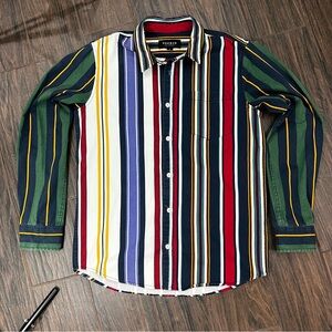 Multicolored Stripe PacSun Mens Button Down Shirt Men’s Small